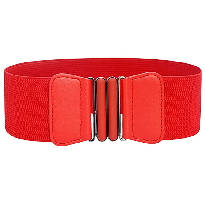 Redhorns Elastic Ladies Wide Belt#color_red