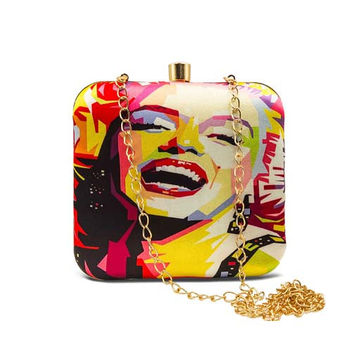 Marilyn Monroe Art Graphic Printed Women's Clutch Bag  Multicolor