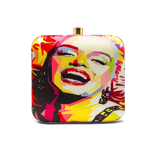 Marilyn Monroe Art Graphic Printed Women's Clutch Bag  Multicolor