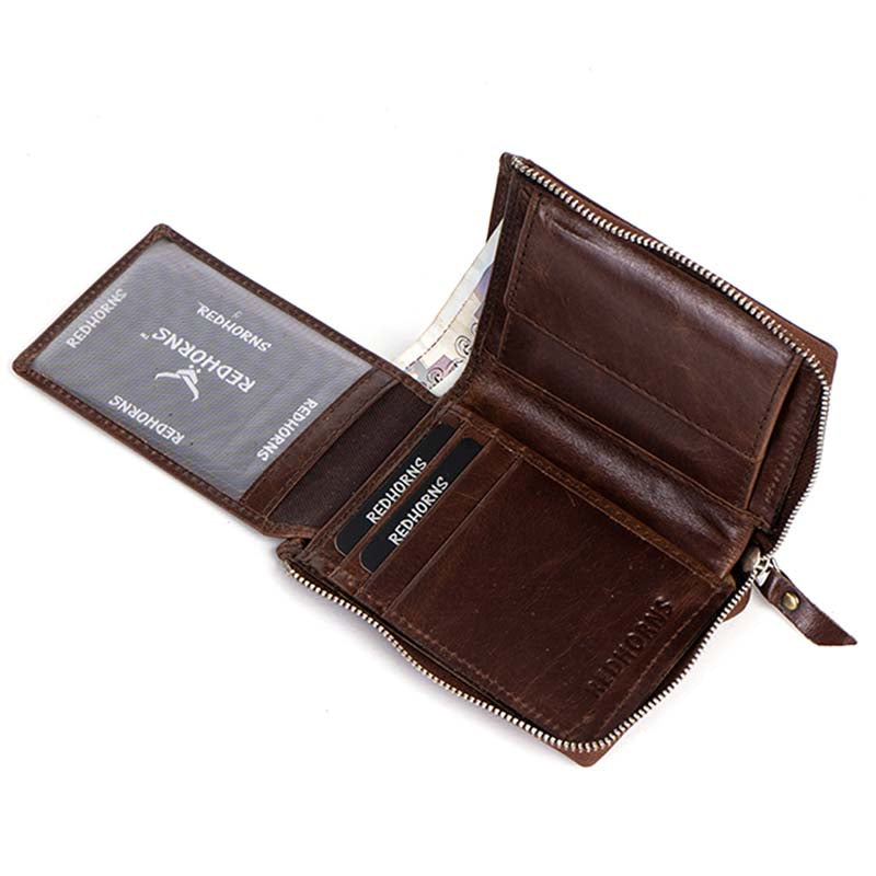 Mens Wallet Brown Open#color_brown