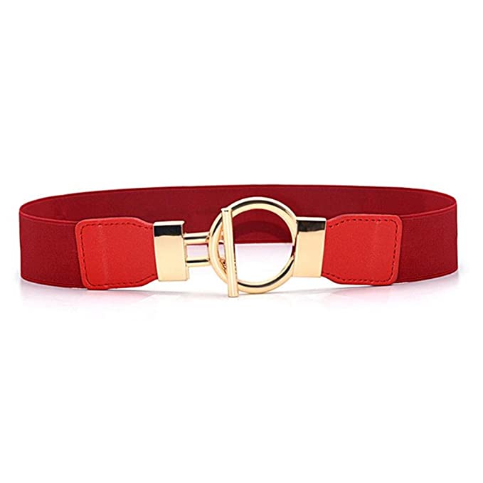 Redhorns Elastic Ladies Wide Belt#color_red