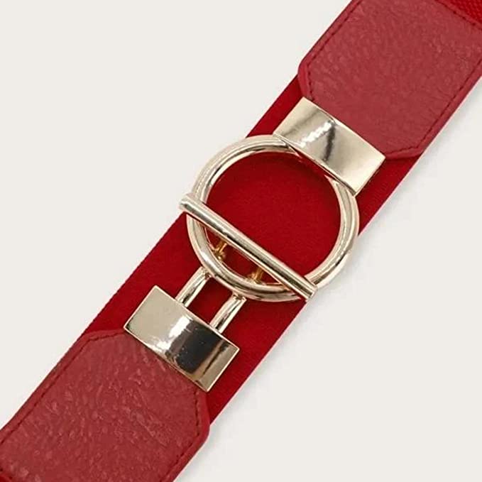 Redhorns Elastic Ladies Wide Belt#color_red