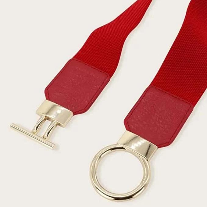 Redhorns Elastic Ladies Wide Belt#color_red