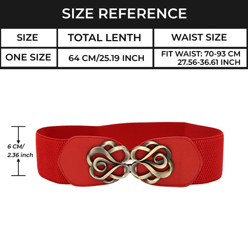 Redhorns Designer Elastic Ladies Waist Belt#color_red