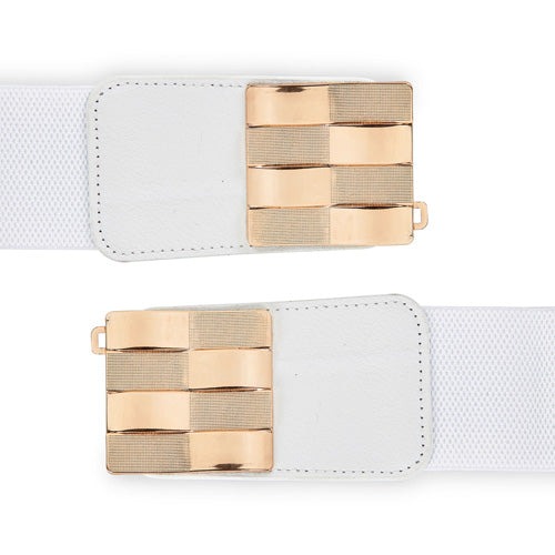 Square Shaped Belt White#color_white