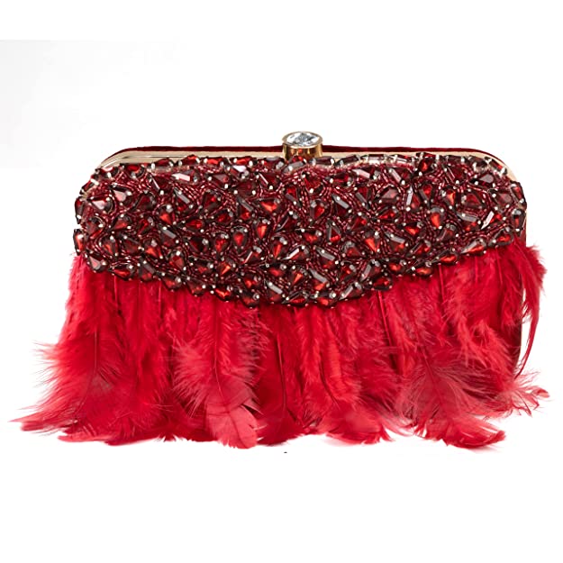 Designer Ladies Clutches#color_cherry