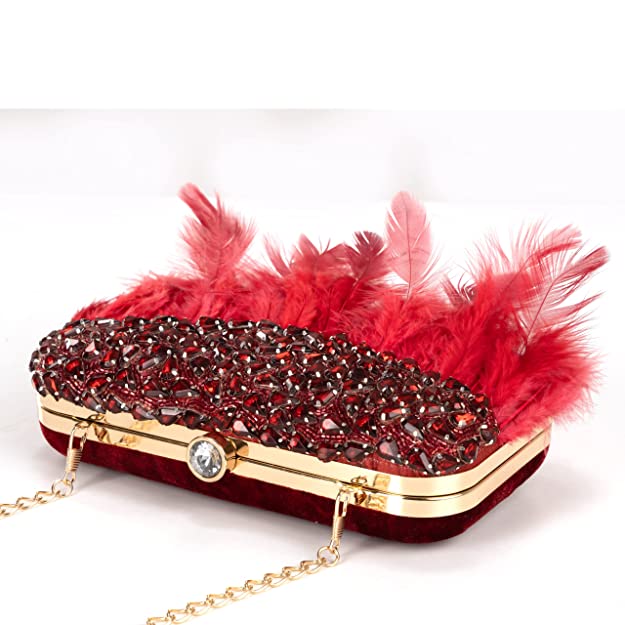 Designer Ladies Clutches#color_cherry