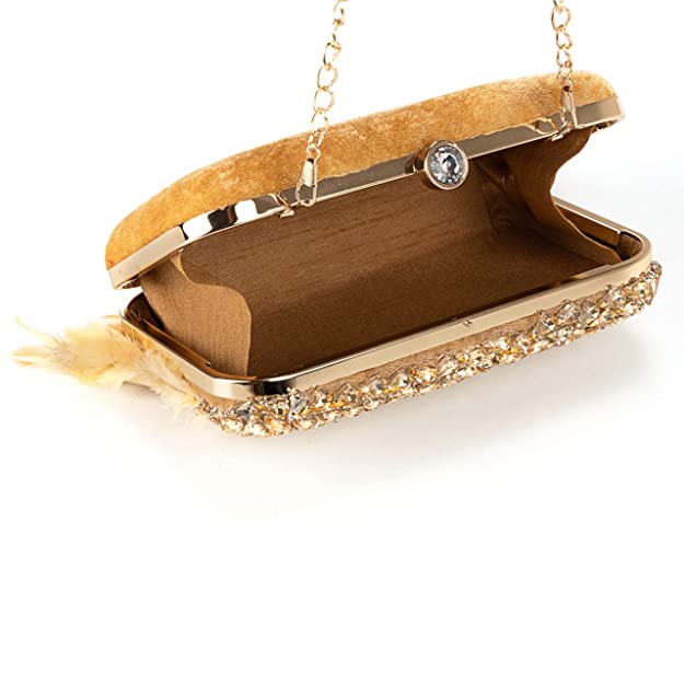 Designer Ladies Clutches#color_gold