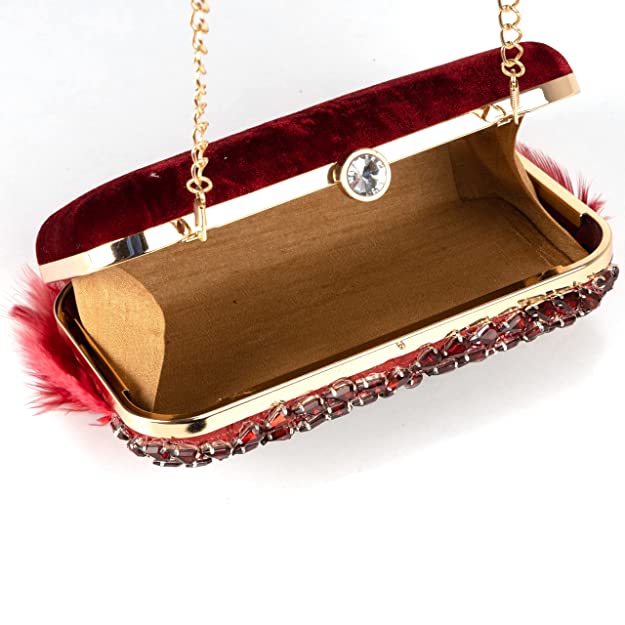 Designer Ladies Clutches#color_cherry