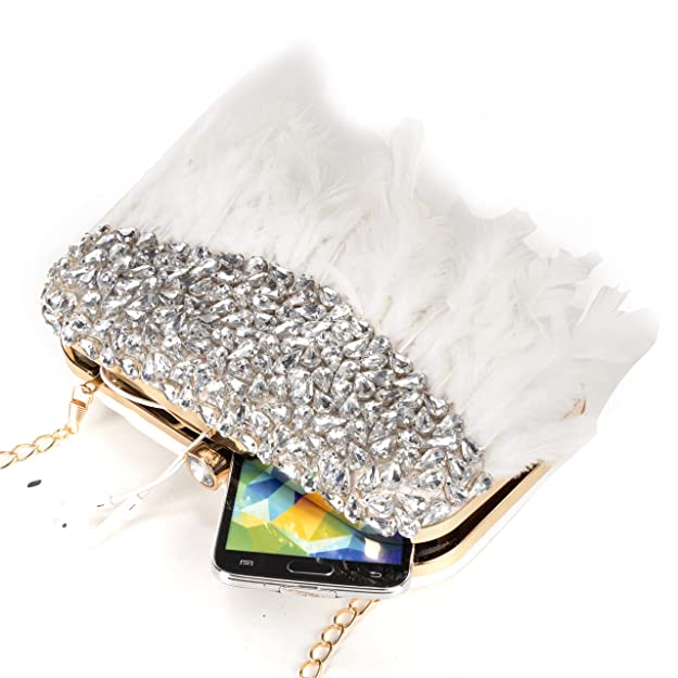 Designer Ladies Clutches#color_white