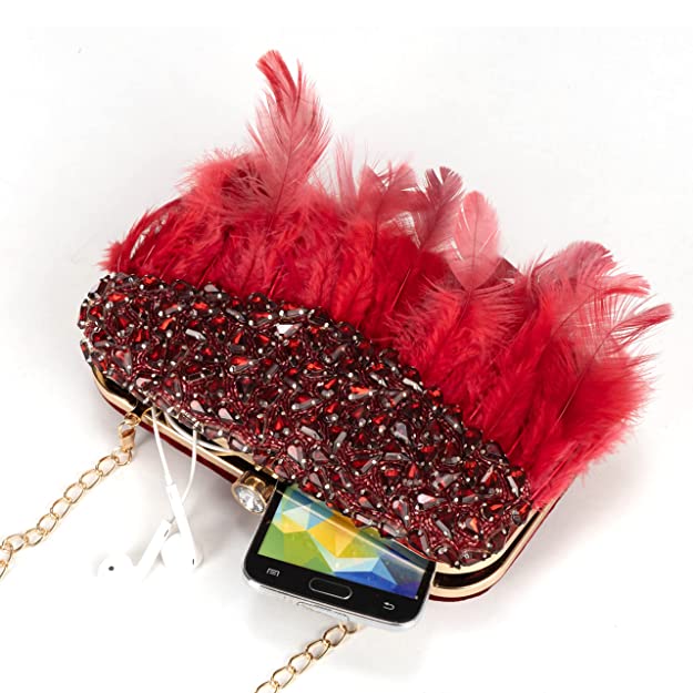 Designer Ladies Clutches#color_cherry