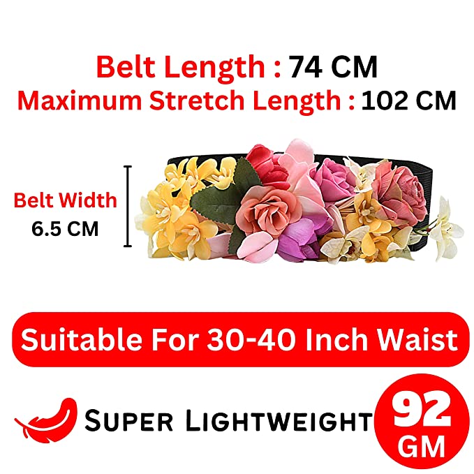 Redhorns Elastic Ladies Wide Belt#color_black