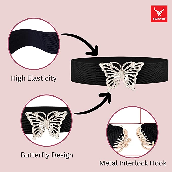 Redhorns Elastic Ladies Wide Belt#color_black