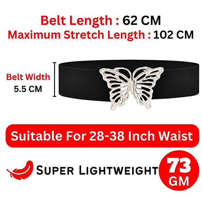 Redhorns Elastic Ladies Wide Belt#color_black