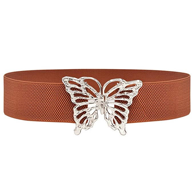 Redhorns Elastic Ladies Wide Belt#color_brown