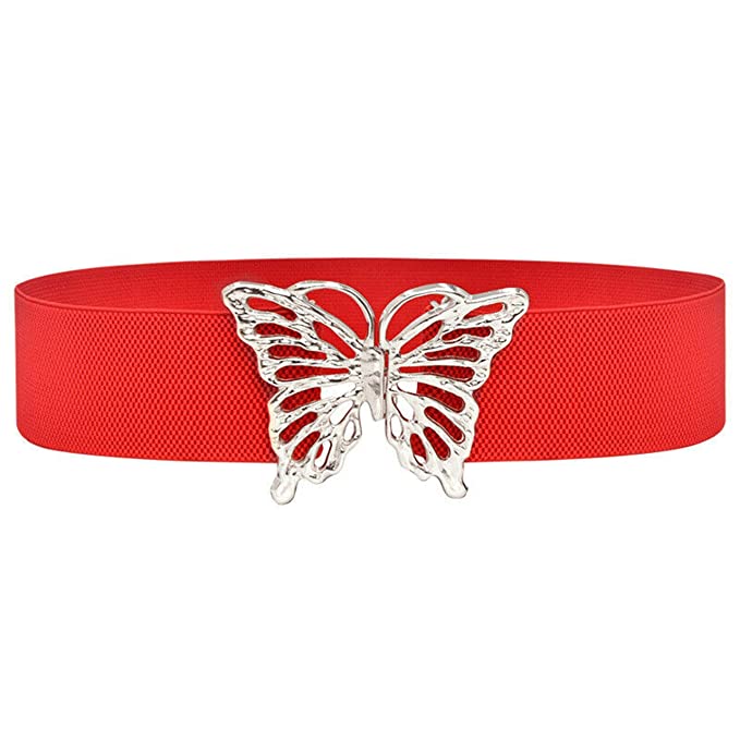 Redhorns Elastic Ladies Wide Belt#color_red