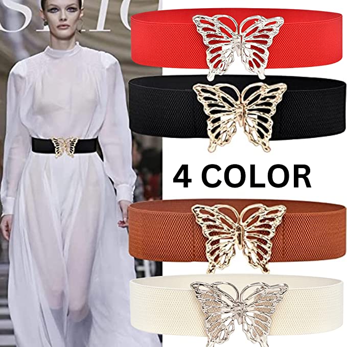 Redhorns Elastic Ladies Wide Belt#color_red