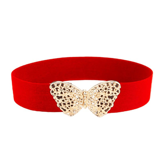 Redhorns Elastic Ladies Wide Belt#color_red