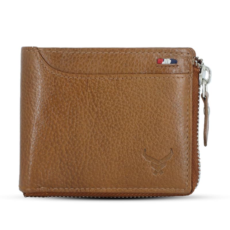 Men's Genuine Leather Bi-Fold Wallet Tan#color_tan-new