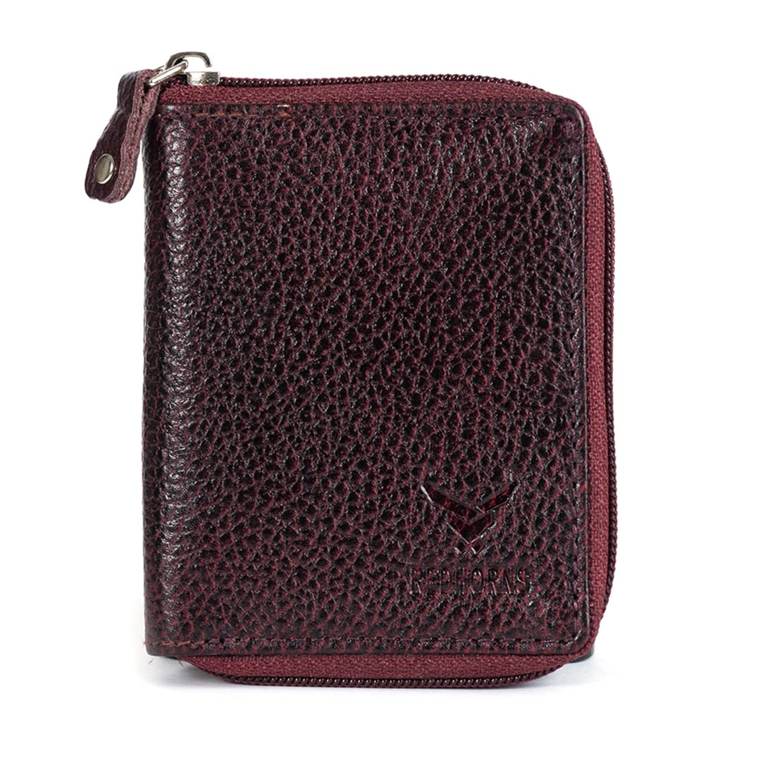 Redhorns Mens Genuine Leather Card Holder#color_cherry
