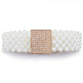 REDHORNS Stone Studded Design Beaded Slim Belt for Women Dresses