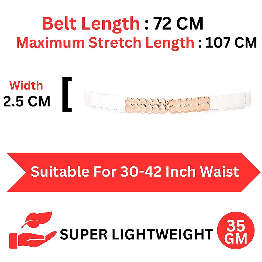 Redhorns Elastic Ladies Wide Belt#color_white