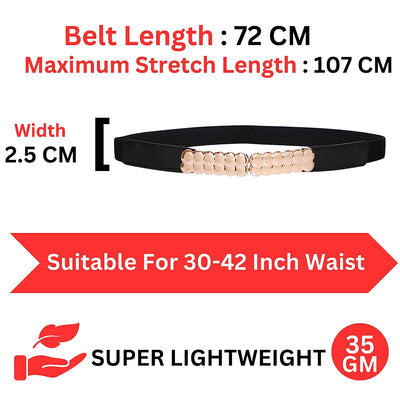 Redhorns Elastic Ladies Wide Belt#color_black