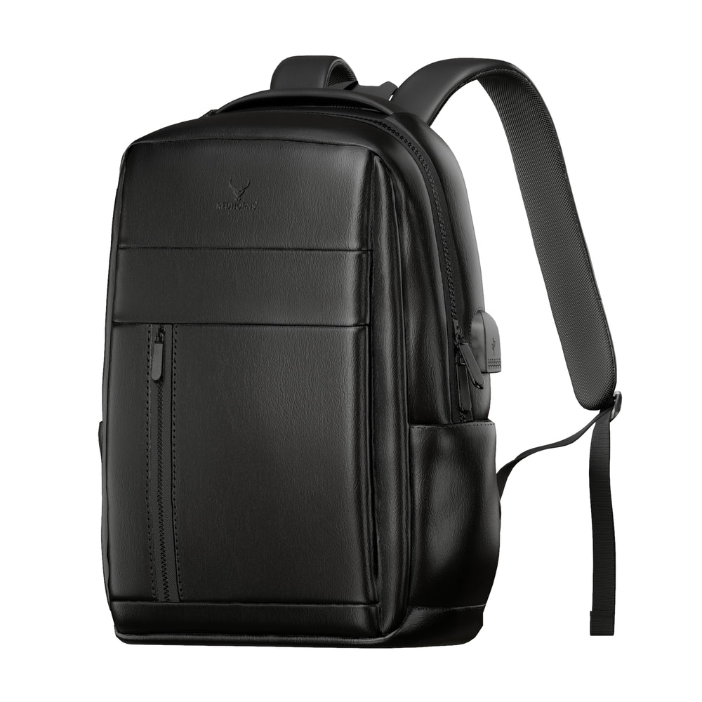 Waterproof Faux Leather Laptop Backpack