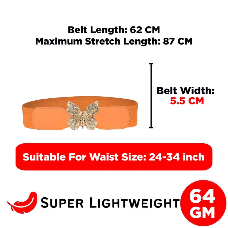 Redhorns Elastic Ladies Wide Belt#color_tan