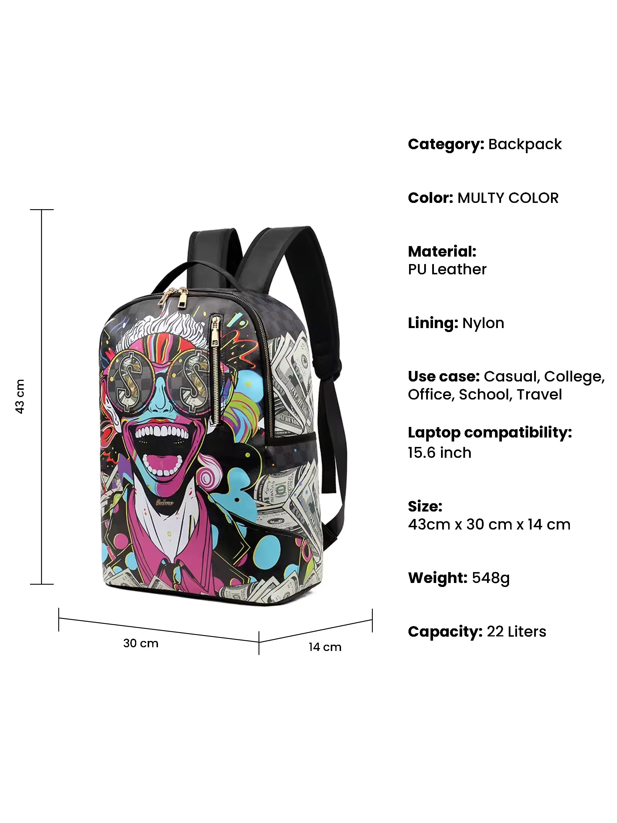 PopCartoon 22L Laptop Backpack
