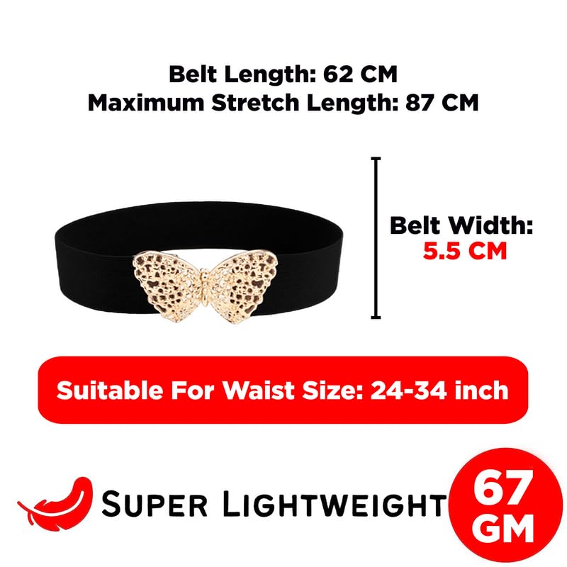 Redhorns Elastic Ladies Wide Belt#color_black