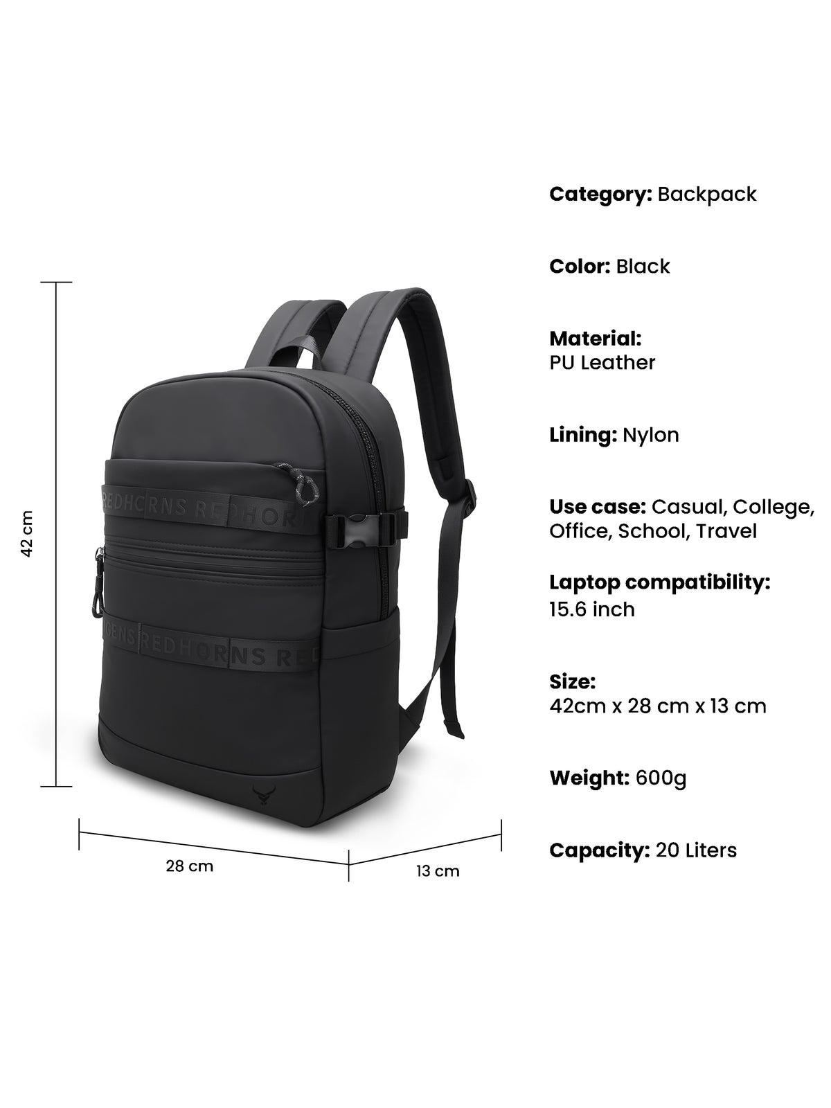 Typography Laptop Backpack