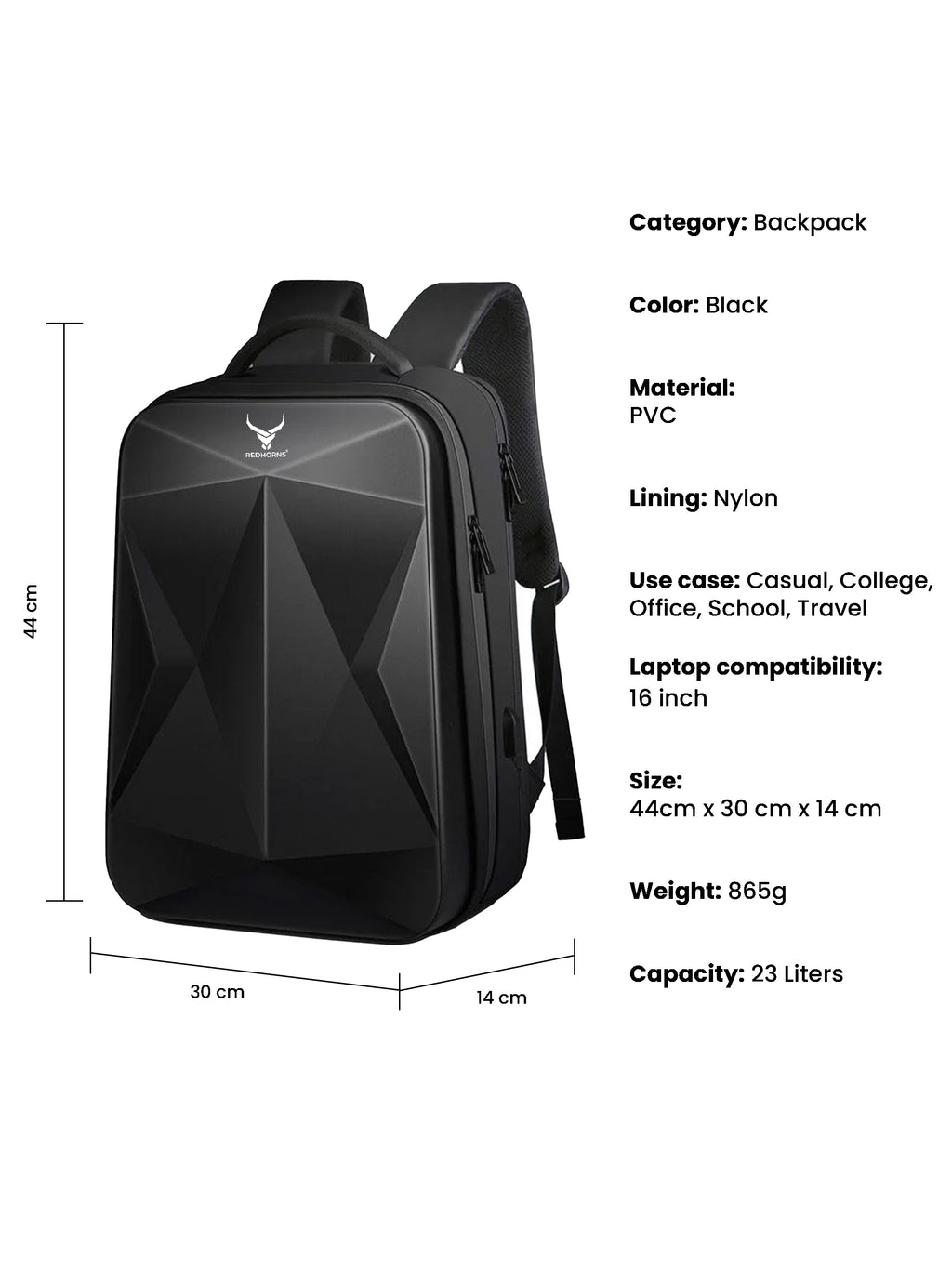TitanShield Hard Case Laptop Backpack