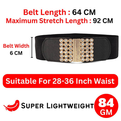Redhorns Elastic Ladies Wide Belt#color_black