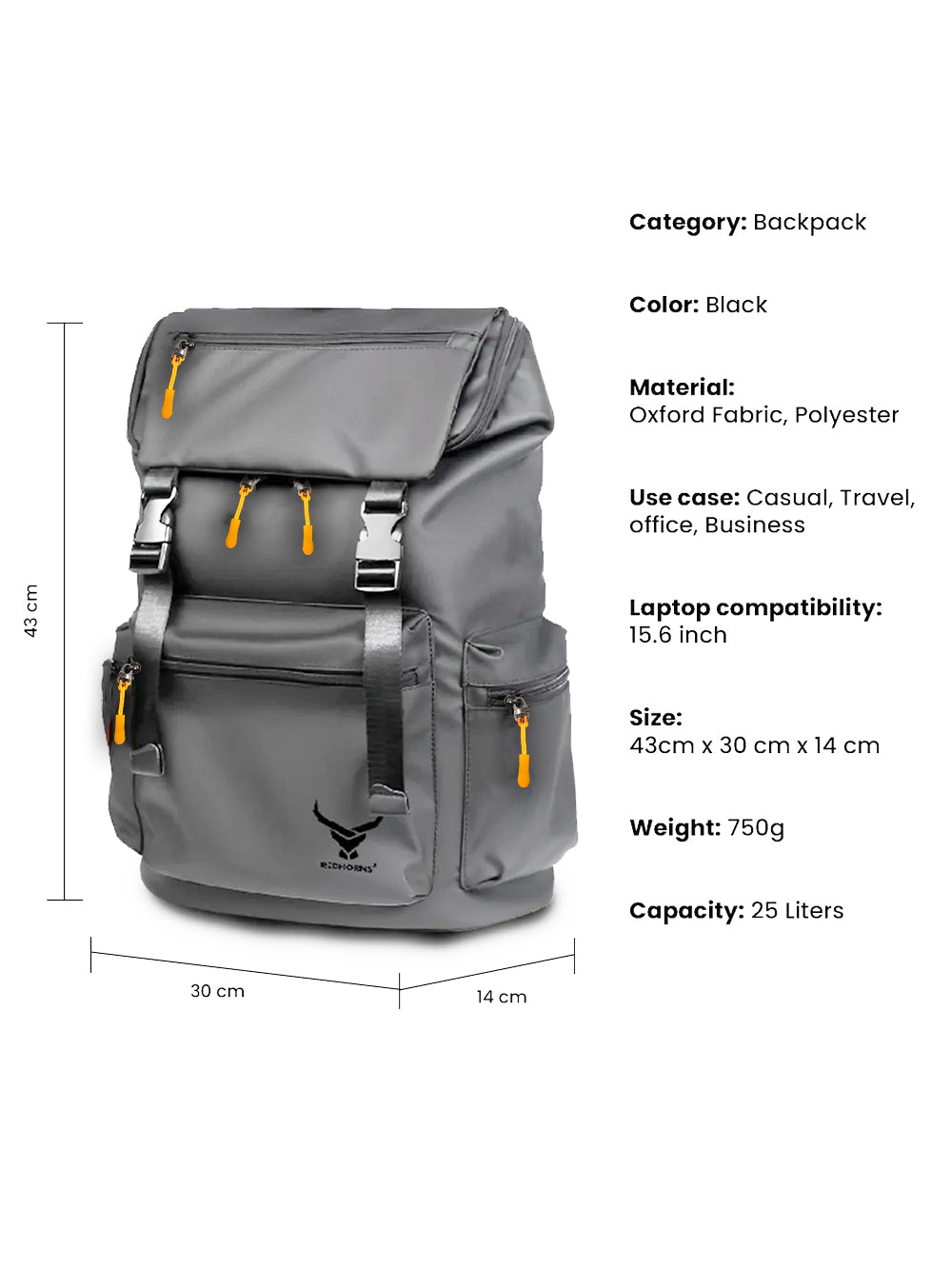 Karyoku Hiking Backpack 20L - Dark Grey