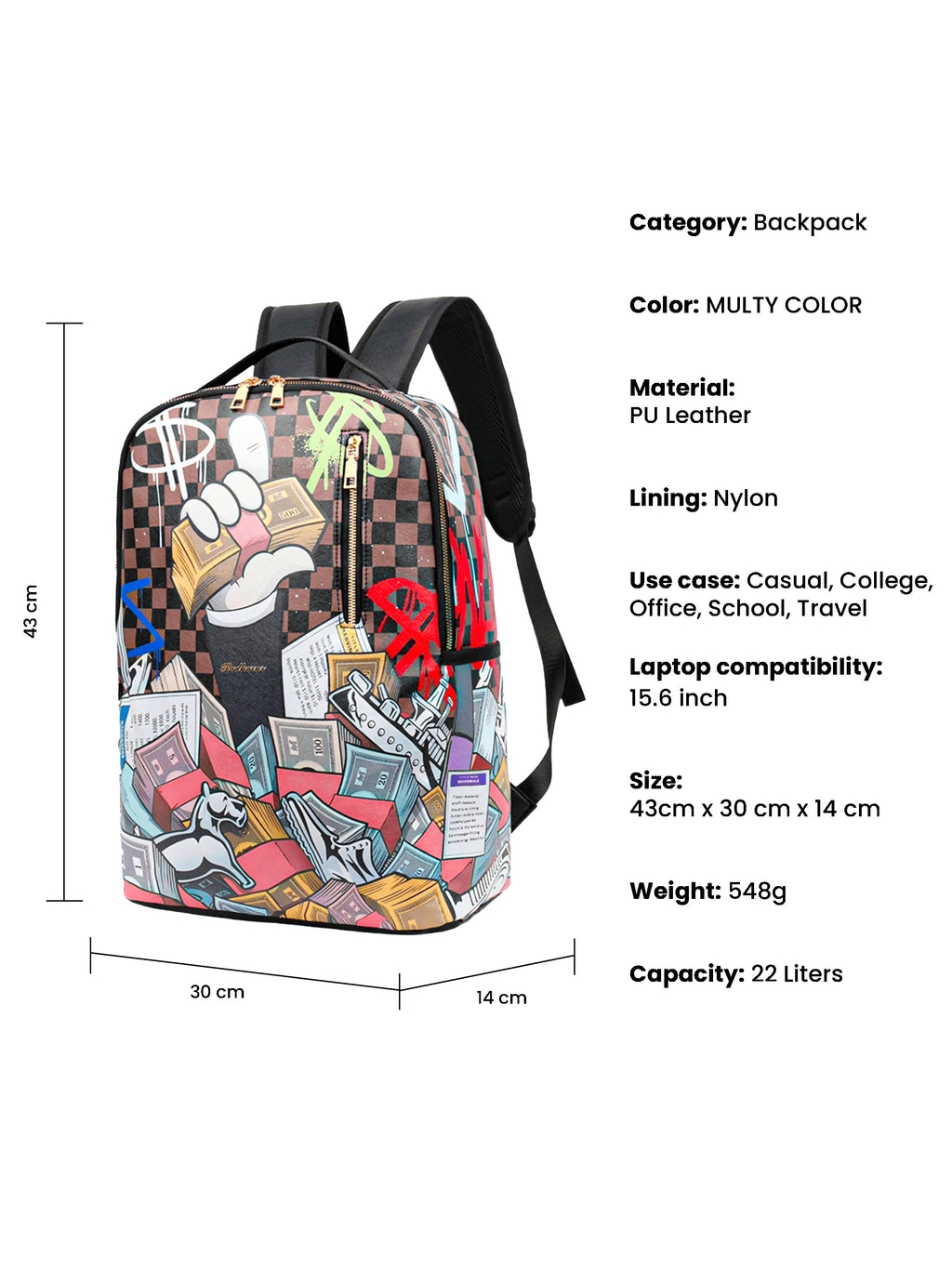 PopCartoon 22L Laptop Backpack