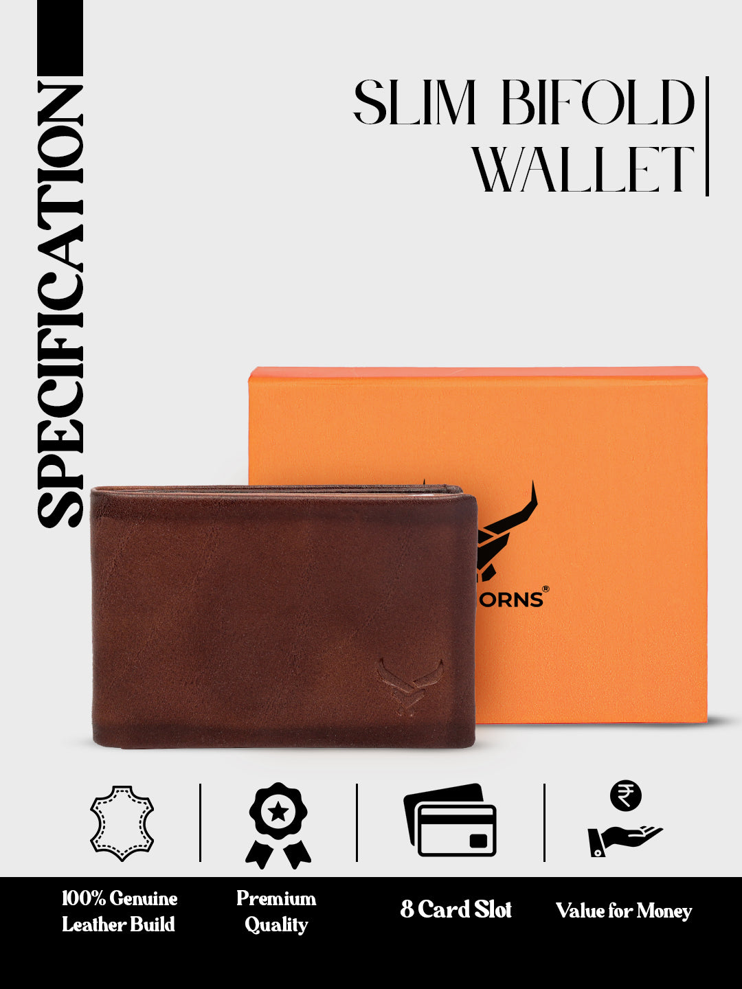 Rfid protected men leather wallet#color_camel-brown