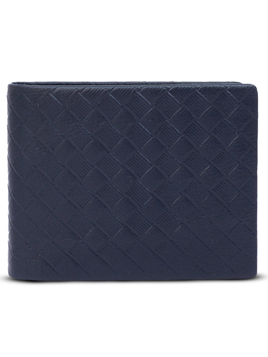 Rfid protected leather wallet for men#color_blue