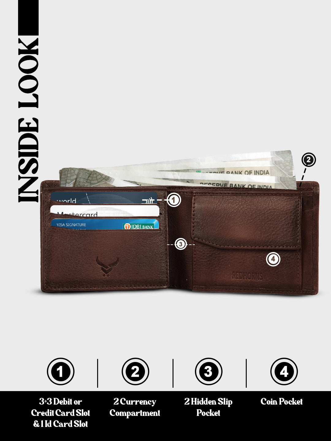 RFID protected men wallet#color_dark-brown