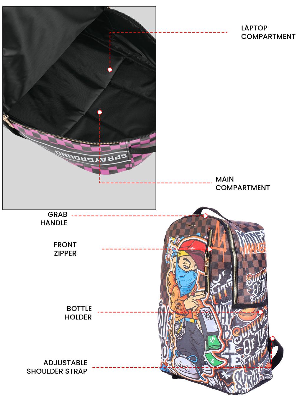 PopCartoon 22L Laptop Backpack