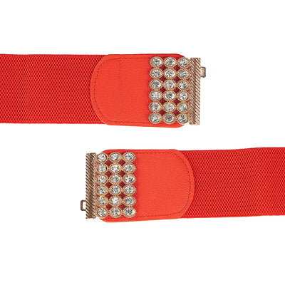 Redhorns Elastic Ladies Wide Belt#color_red