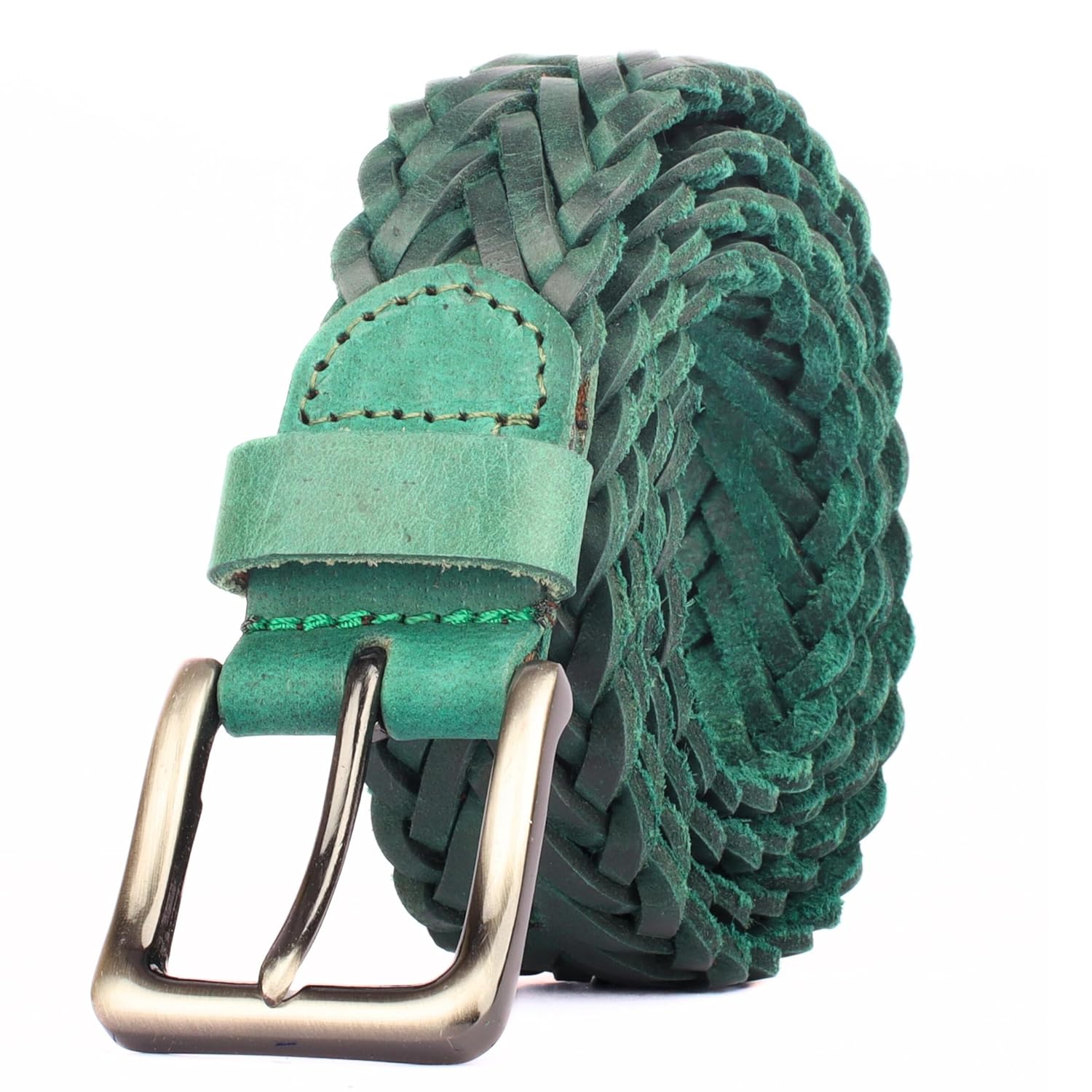 Redhorns Mens Genuine Leather Belt#color_green