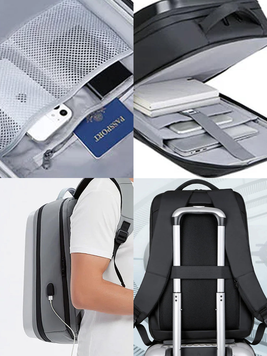 TitanShield Hard Case Laptop Backpack