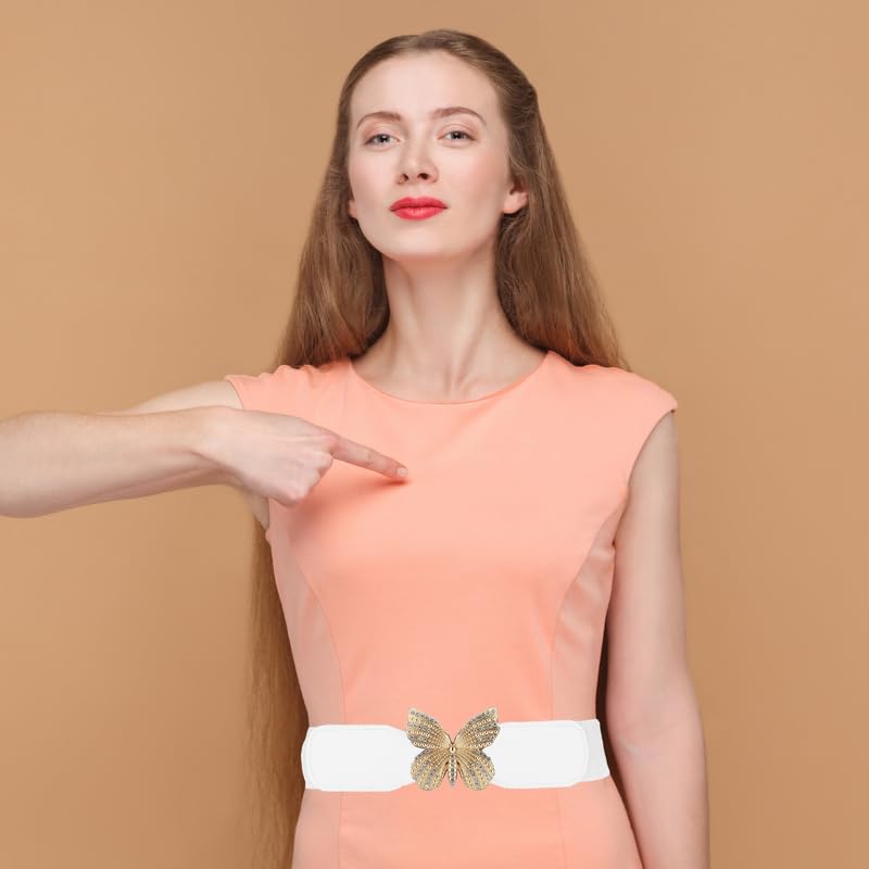 Redhorns Elastic Ladies Wide Belt#color_white