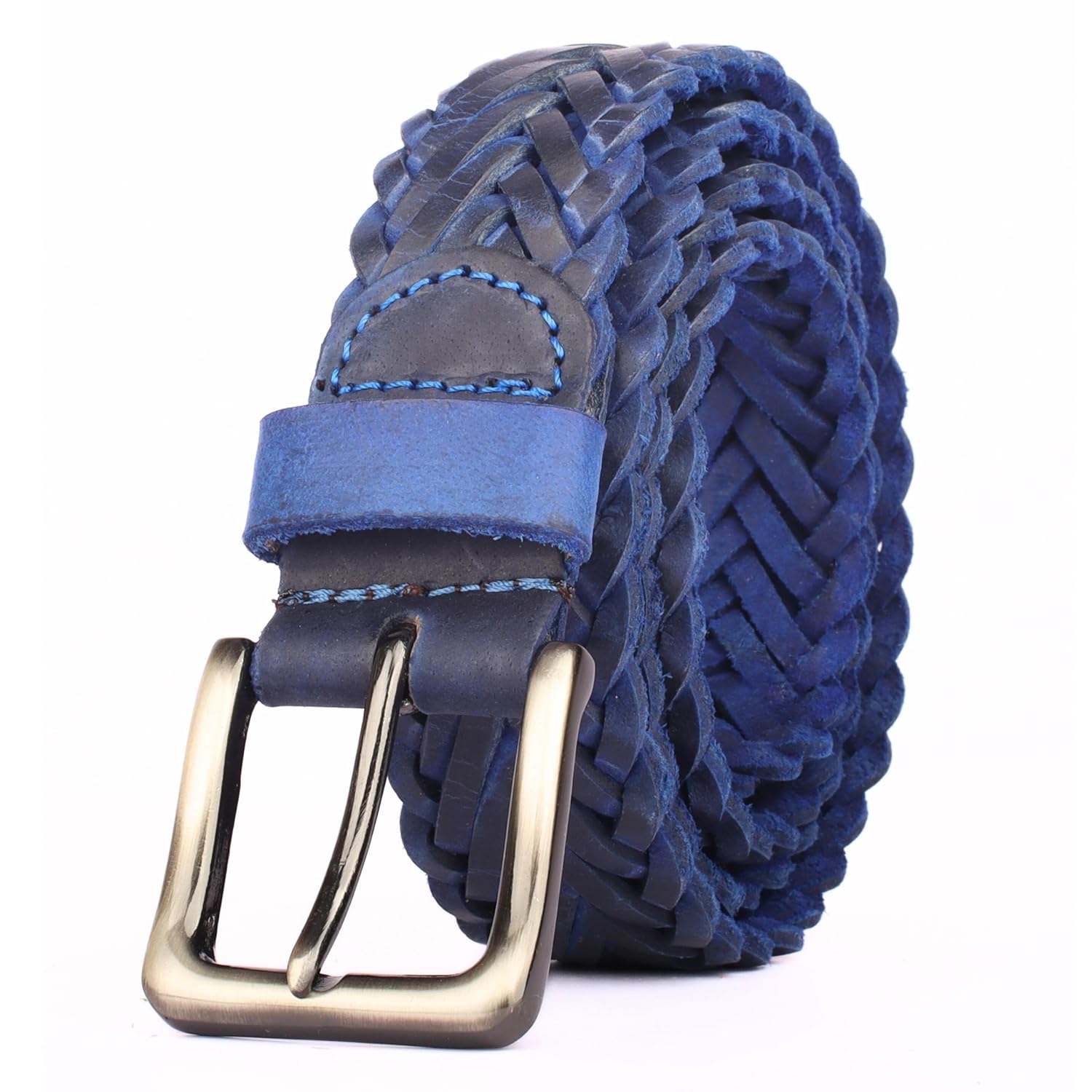 Redhorns Mens Genuine Leather Belt#color_blue