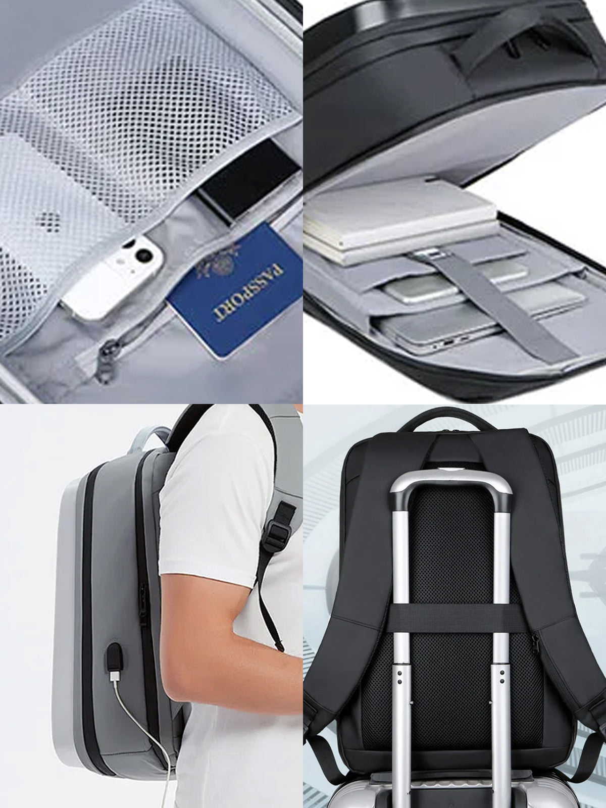 TitanShield Hard Case Laptop Backpack