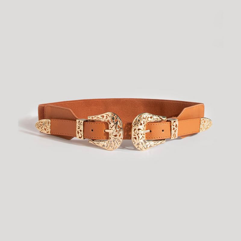 Redhorns Elastic Ladies Wide Belt#color_tan