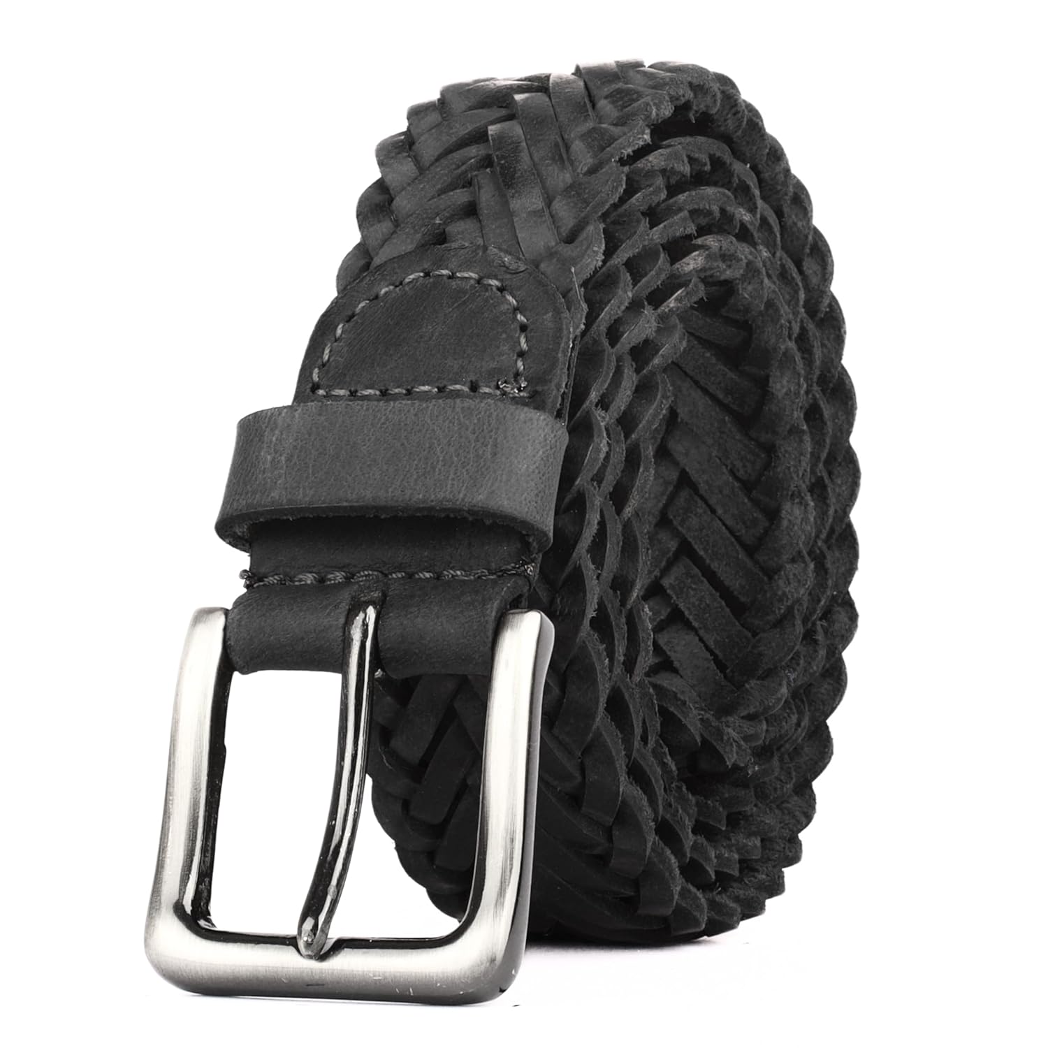 Redhorns Mens Genuine Leather Belt#color_black