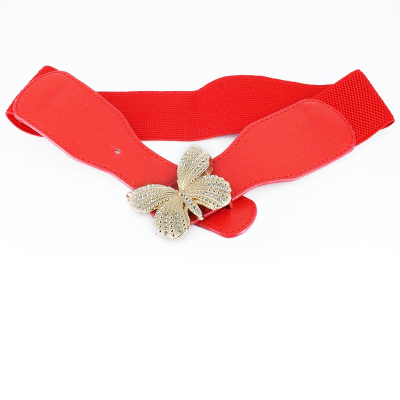 Redhorns Elastic Ladies Wide Belt#color_red