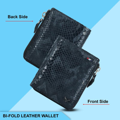 Mens Wallet Brown Color Front Side#color_blue